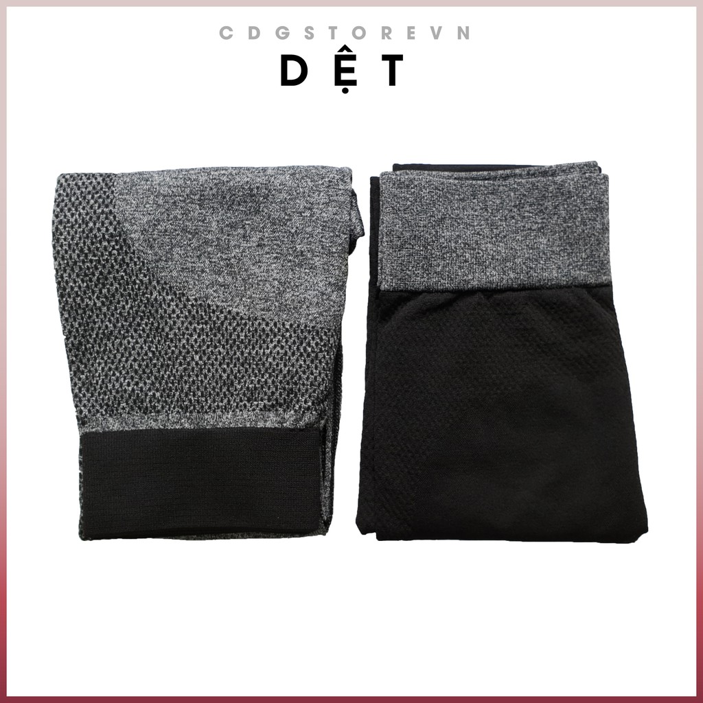 Quần Legging thun thể thao Nữ DỆT - Màu Đen - Xám - thun co giãn 4 chiều, thoát mồ hôi tốt, chuyên tập GYM và Yoga | BigBuy360 - bigbuy360.vn