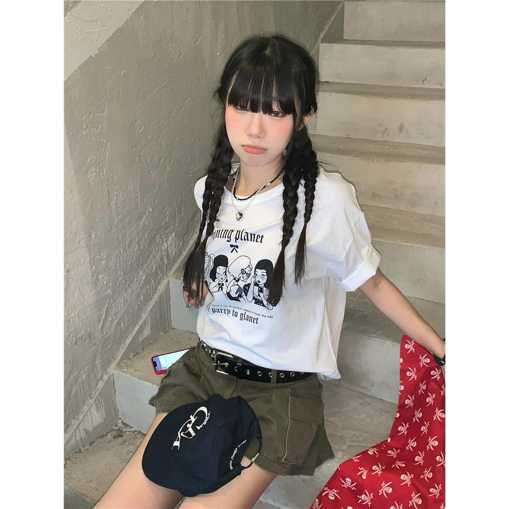 Áo Thun Nữ Tay Ngắn In Họa Tiết Mùa Hè Phong Cách Mới 51275