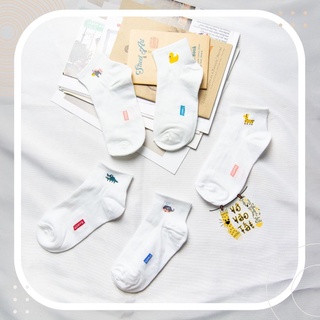 Tất vớ nữ cổ ngắn hình thú hoạt hình cute nhí