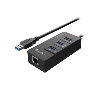 Bộ chia USB HUB 3 cổng USB 3.0 tích hợp cổng Lan Gigabit ORICO HR01-U3