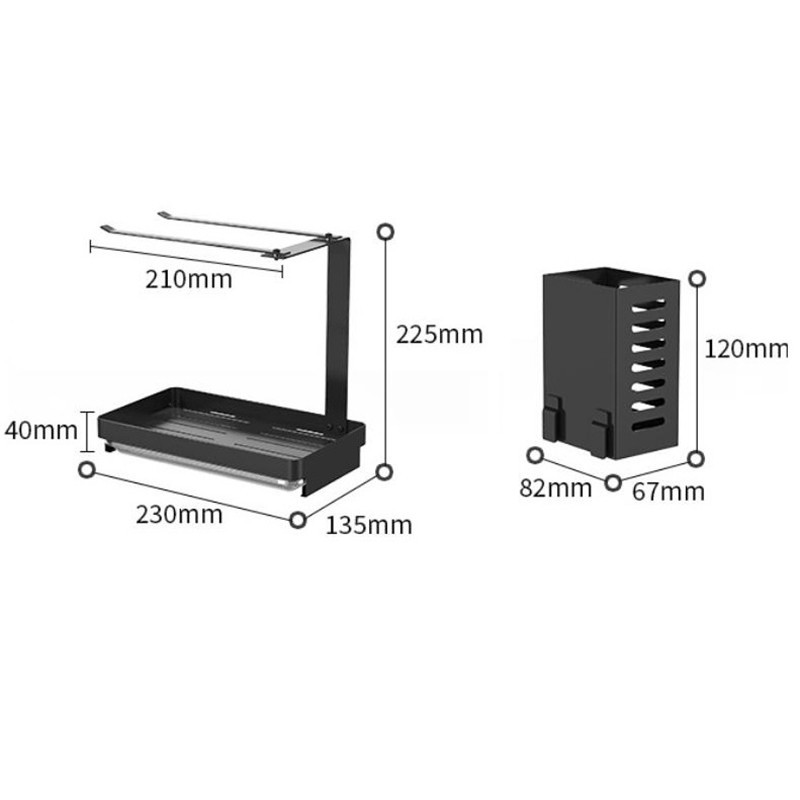 Kệ để đồ nhà bếp không cần đục lỗ