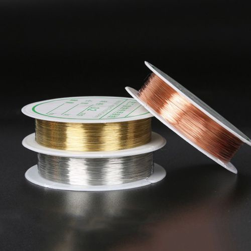1 Cuộn Dây Đồng 0.2-1mm Màu Bạc/Vàng/Vàng/Vàng/Bạc Làm Vòng Đeo Tay/Trang Sức Thủ Công
