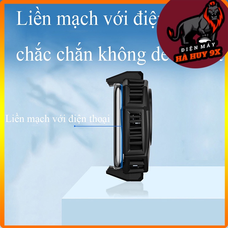 ĐIỆN MÁY 9X-Quạt tản nhiệt điện thoại Memo, Gaming DL05 Siêu Lạnh Hiển Thị Nhiệt Độ LED RGB Kẹp Thu Vào 2 Chiều