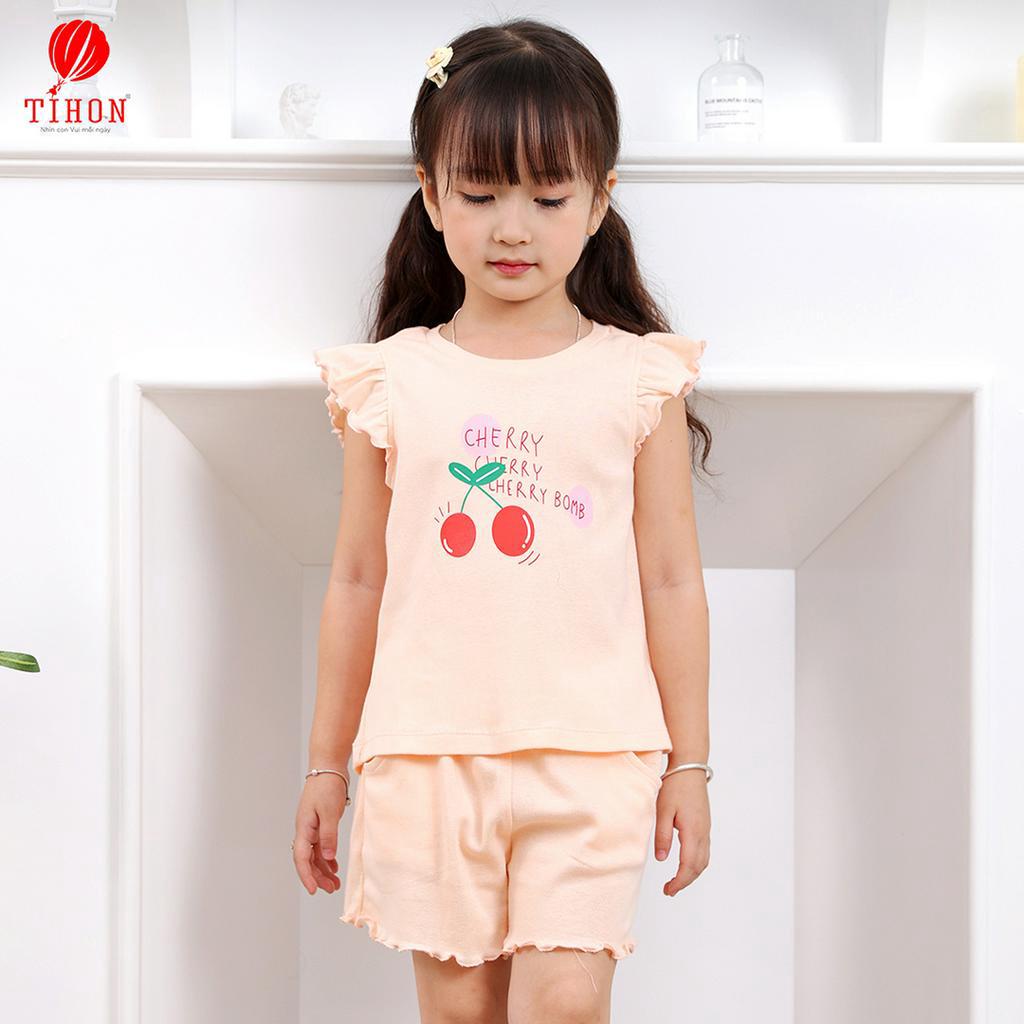Bộ quần áo bé gái TIHON chất liệu mềm mại phong cách Hàn Quốc cực xinh cho bé SET0750383