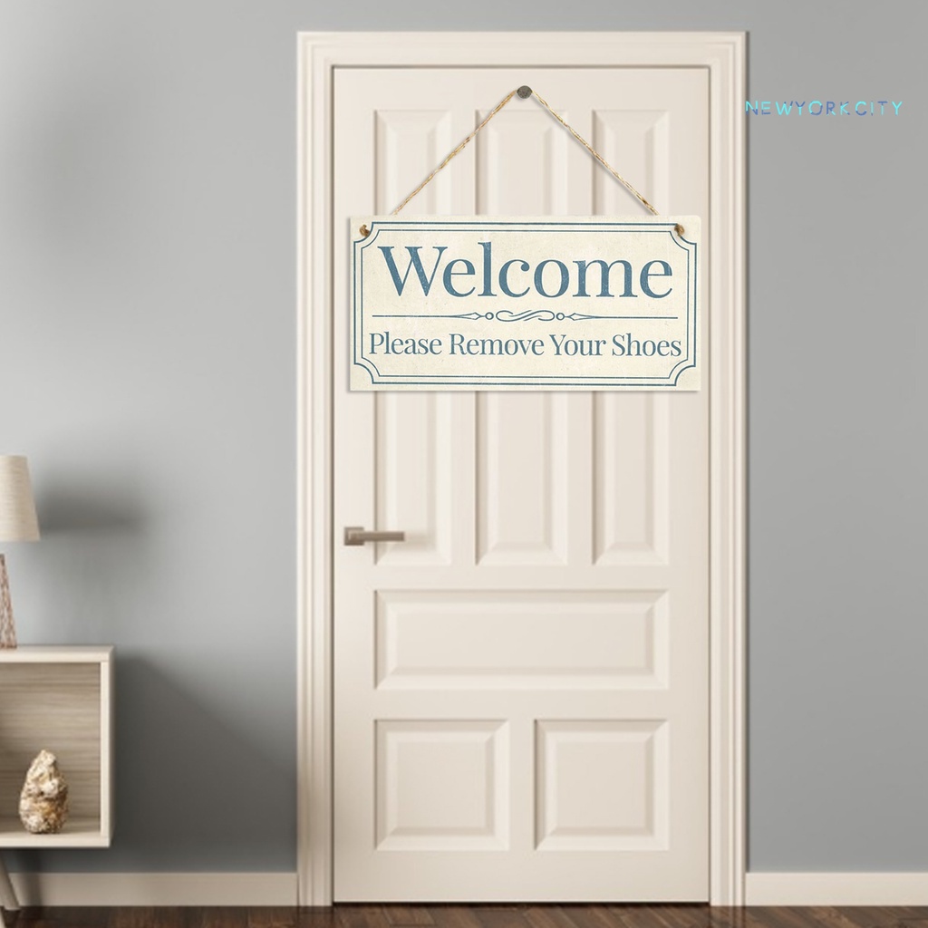 Ny Bảng Gỗ Chào Mừng Bề Mặt Mịn Thời Trang Treo Cửa Chào Mừng Giáng Sinh Hom