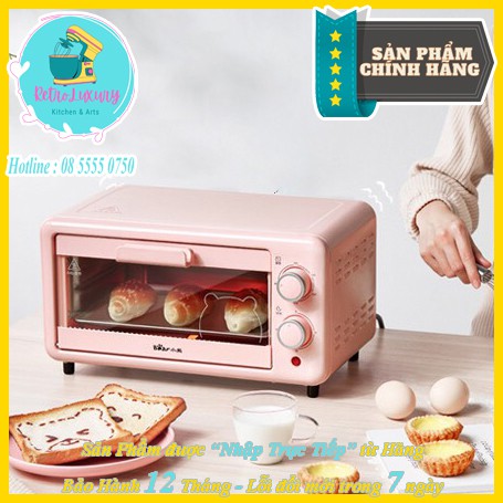 Lò nướng mini BEAR DKX-F10K5 màu hồng đa năng cao cấp