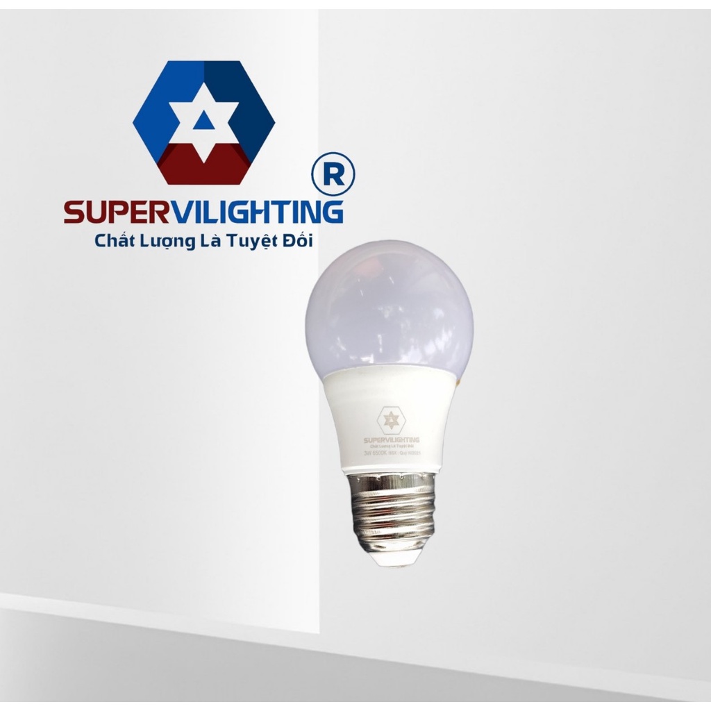 Buld tròn SuperVilighting, MS: BuT-357912-DM, Cs 3-9W, Đèn lấy sáng, trang trí phòng khách, bếp,hiên , Bảo hành 24 tháng