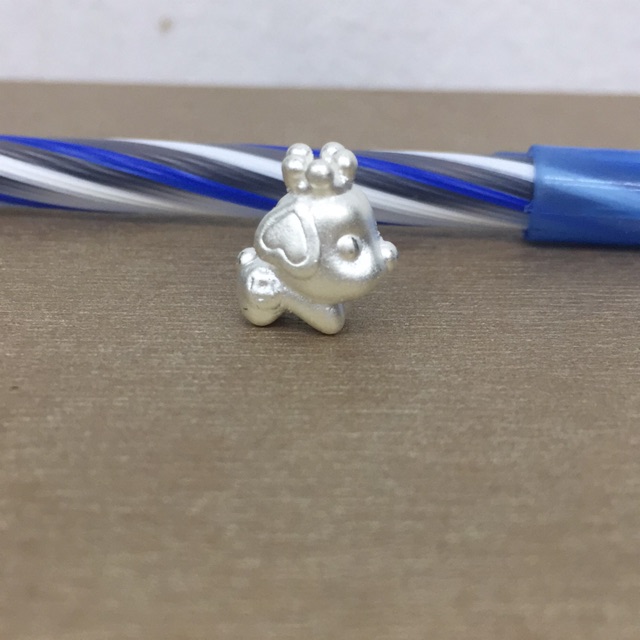 Phụ kiện xâu vòng tay con giáp tuất (chó) đội vương miện, mông khắc kim tiền bạc ta chuẩn NGỌC MẬU