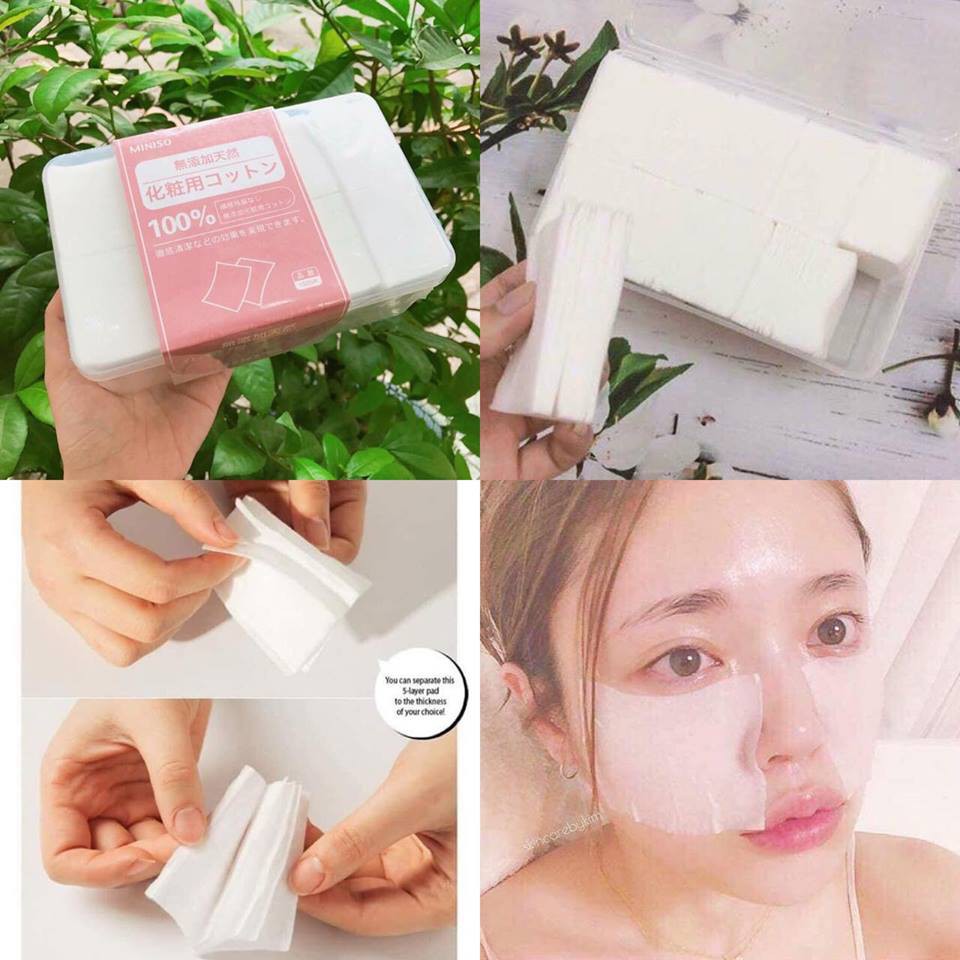 HỘP BÔNG TẨY TRANG MINISO NHẬT 1000 MIẾNG