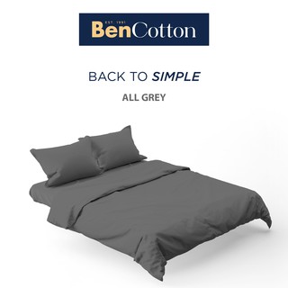 [FREESHIP] Bộ Ra Giường & Vỏ Gối Cotton ORGANIC XÁM - Nệm 1 Tấc - 2 Tấc - cotton 100% - Drap - BENCOTTON xám