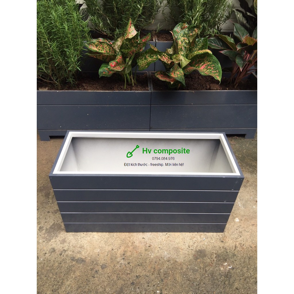 Chậu trồng cây composite 50x20x20