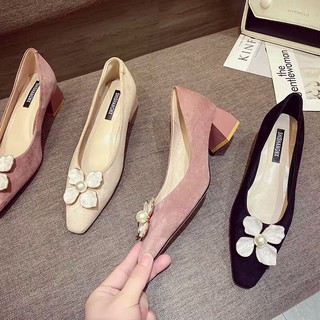 Order_ Giày cao gót dạ lộn siêu xinh xắn , co ảnh thật
