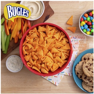 Bánh snack ngô giòn Bugles Original Flavor Crispy Corn, Bugles Nacho Cheese 212g