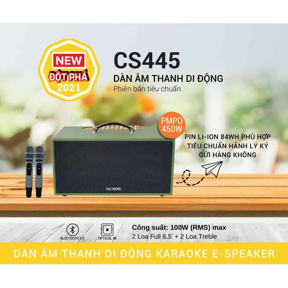 LOA DI ĐỘNG KARAOKE ACNOS CS445 - SONCAMEDIA CHÍNH HÃNG ®️