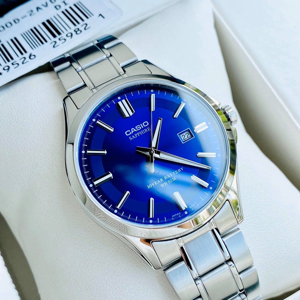 ĐỒNG HỒ NAM DÂY KIM LOẠI CASIO MTS 100D-2AV CAROT WATCH