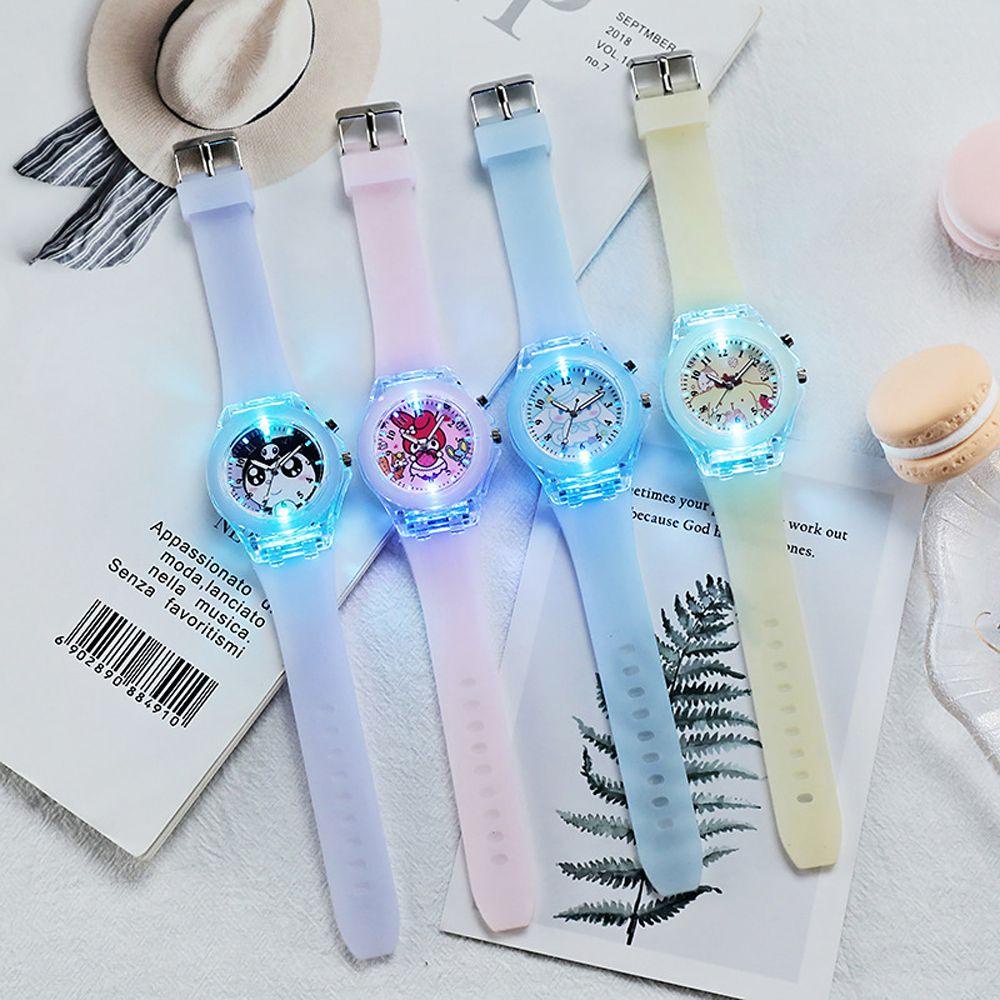 Đồng Hồ LED Điện Tử Chống Thấm Nước Kuromi Frozen Dễ Thương Cho Bé