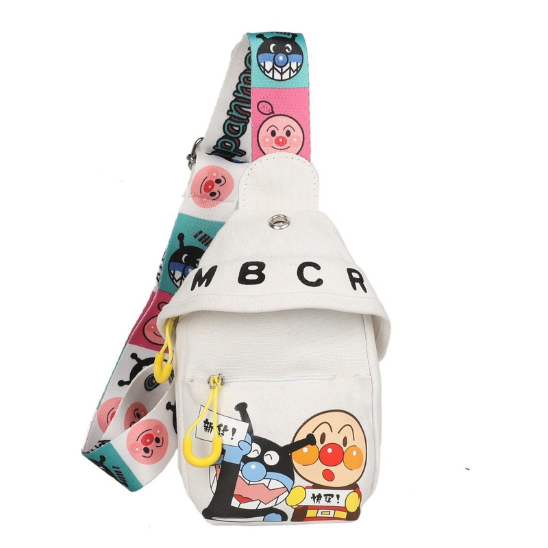 Túi Canvas Đeo Chéo Ngực Họa Tiết Hoạt Hình Cho Gia Đình