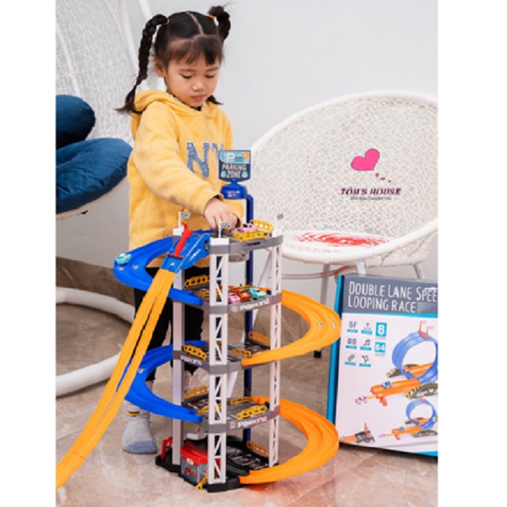 Đường Đua Ô Tô Xoắn Ốc 5 Tầng Có Nhạc Cho Bé