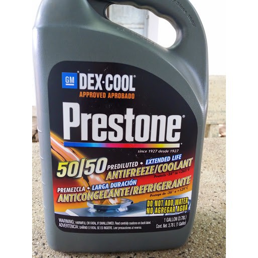 Nước làm mát động cơ màu đỏ PRESTONE DEX-COOL (USA) 3.78L