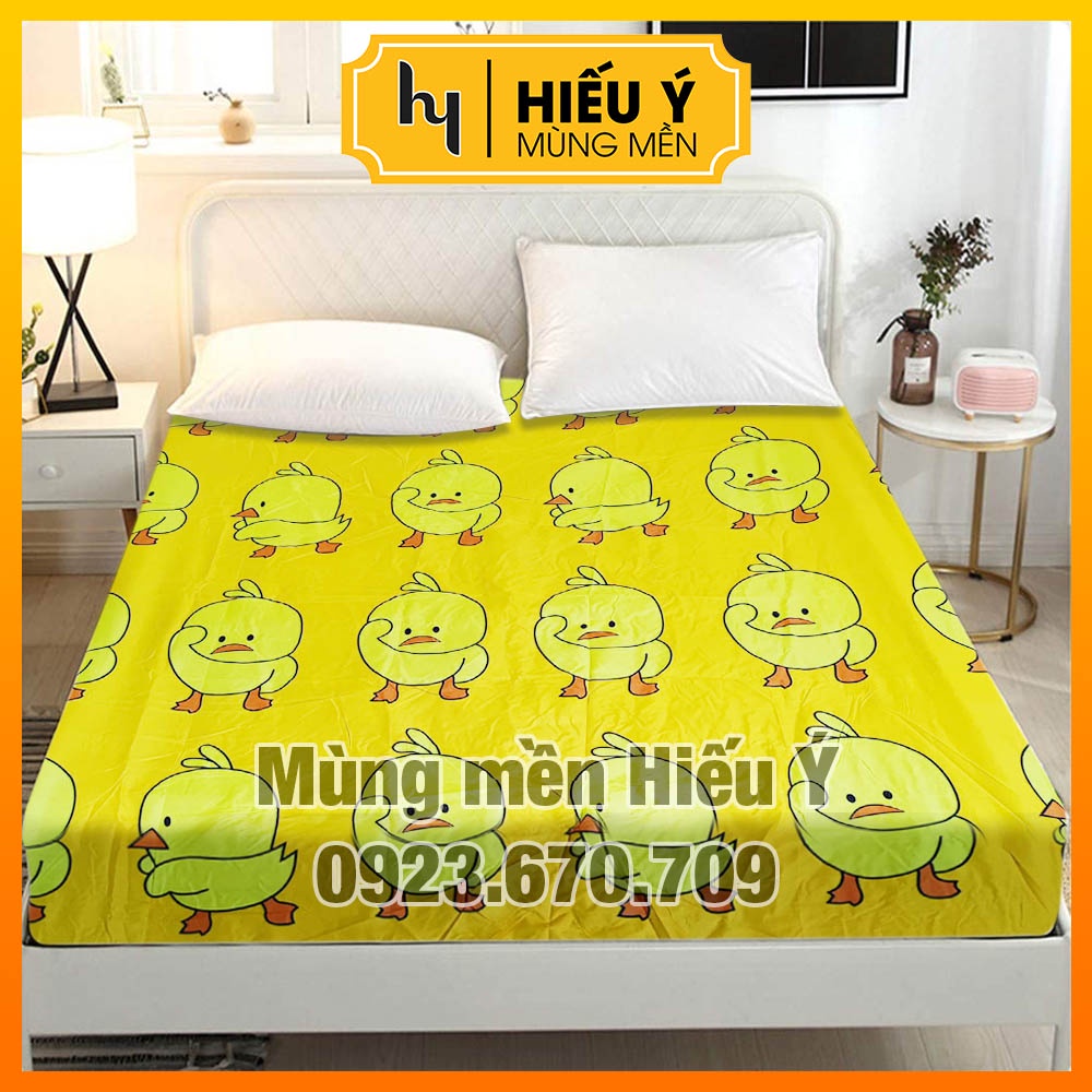 Ga giường cotton poly 1m6, 1m8 bo thun dày dặn | Mùng mền Hiếu Ý