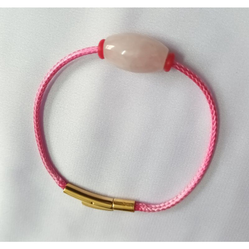 Vòng tay lu thống đá T.A hồng đầu xuôi đuôi lọt khóa bấm cao cấp