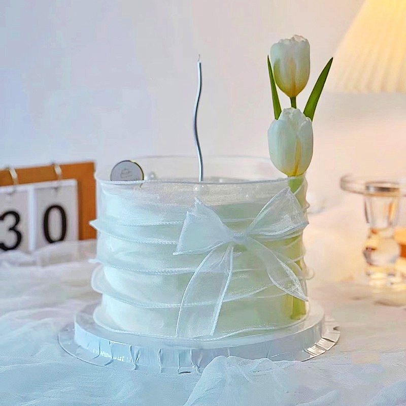 Dây Ruy Băng Trang Trí Bánh Kem Hoa Tulip Xinh Xắn
