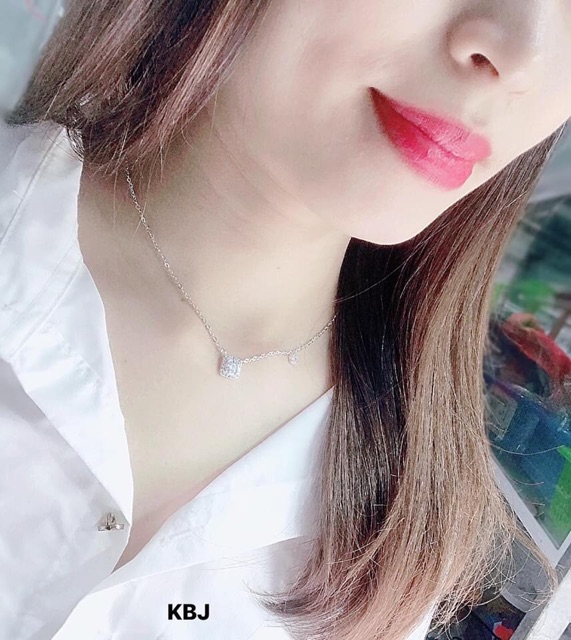 DÂY CHUYỀN MẶT ĐÁ VUÔNG LIỀN SANG CHẢNH - TRANG SỨC BẠC S925