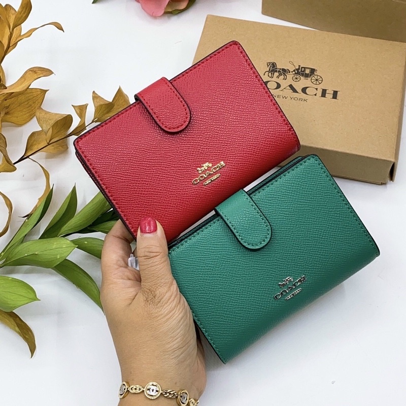 Ví Coach da thật pha canvas hàng đẹp