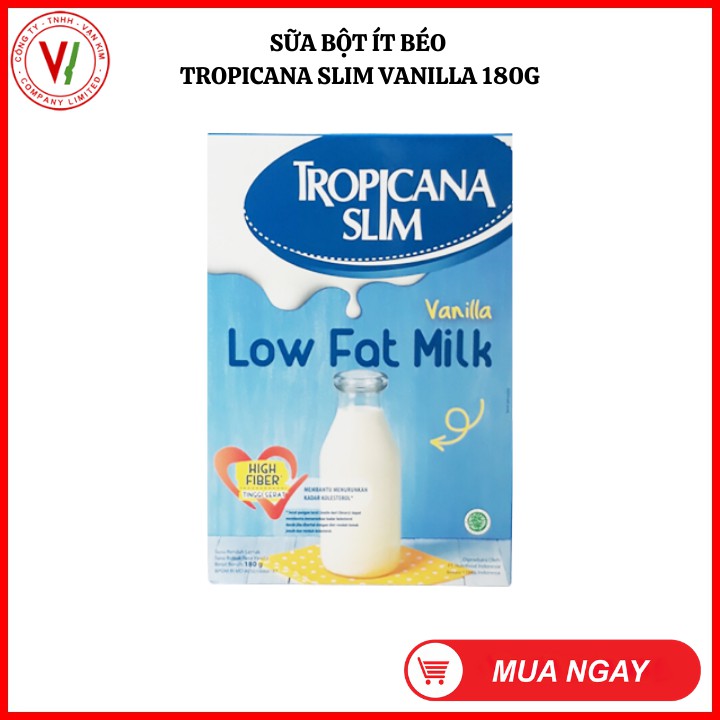 Sữa Bột Không Đường Ít Béo Tropicana Slim Vanilla Dành Cho Người Ăn Kiêng Kiêng Tiểu Đường/Ăn Kiêng Lành Mạnh