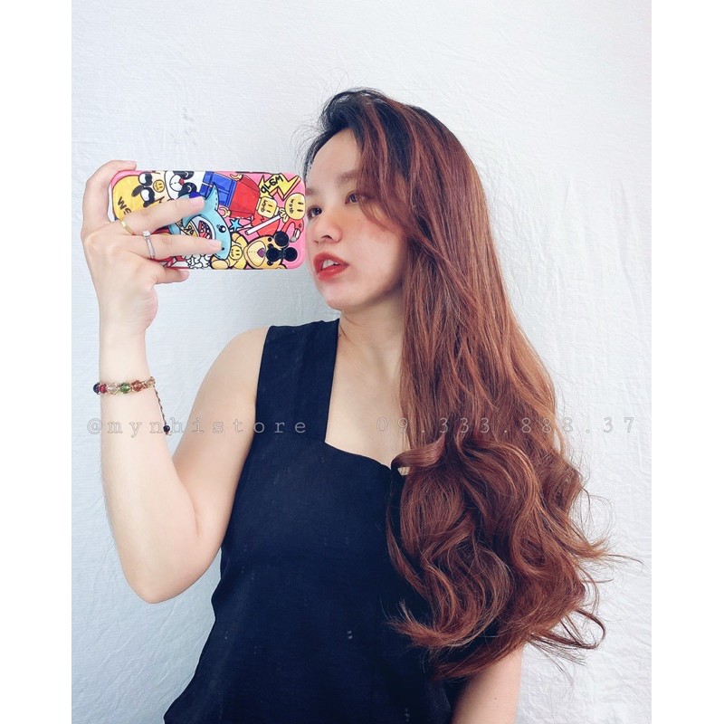 <Ảnh Thật> Tóc Kẹp Chữ U Xoăn Dài 65cm-602