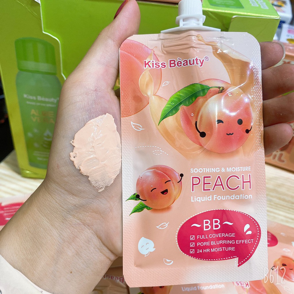 Túi kem nền kissbeauty đào siêu kute G410 | BigBuy360 - bigbuy360.vn