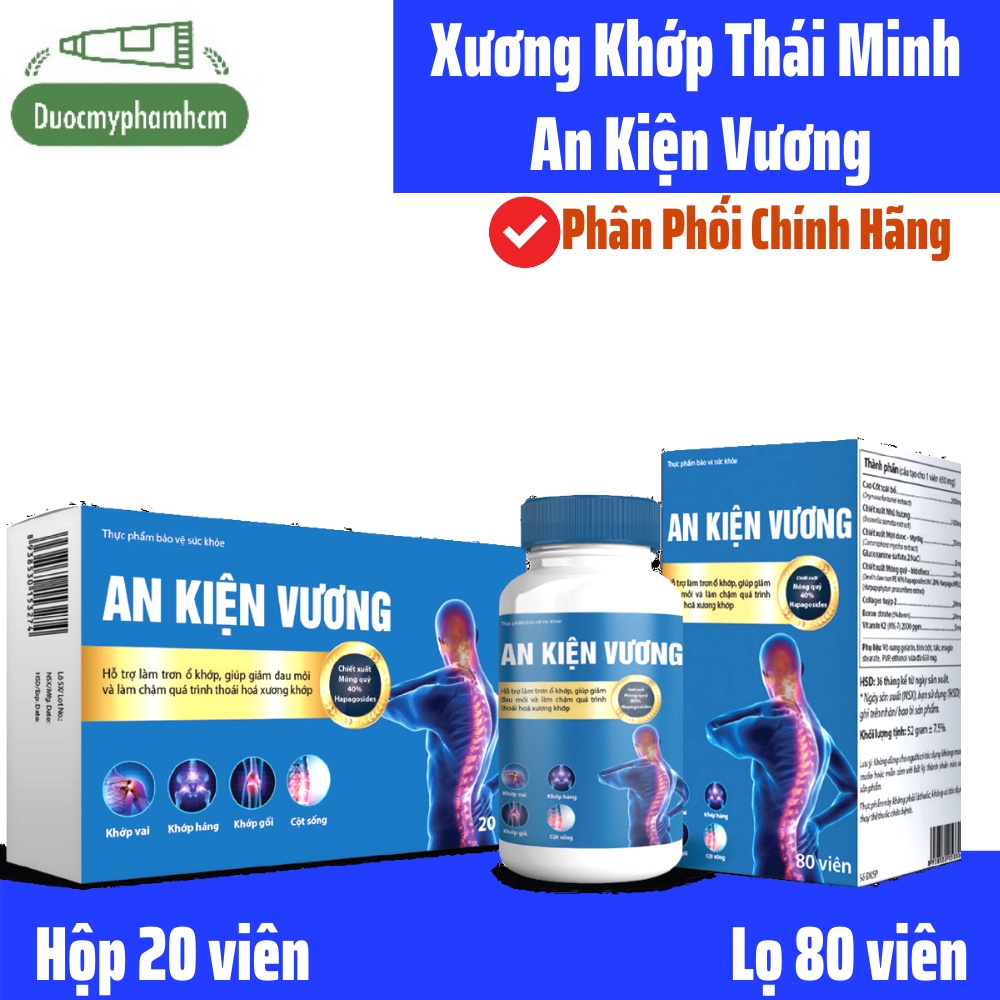 AN KIỆN VƯƠNG – Giúp bổ sung dưỡng chất cho khớp, trơn ổ khớp, tăng khả năng phục hồi khớp