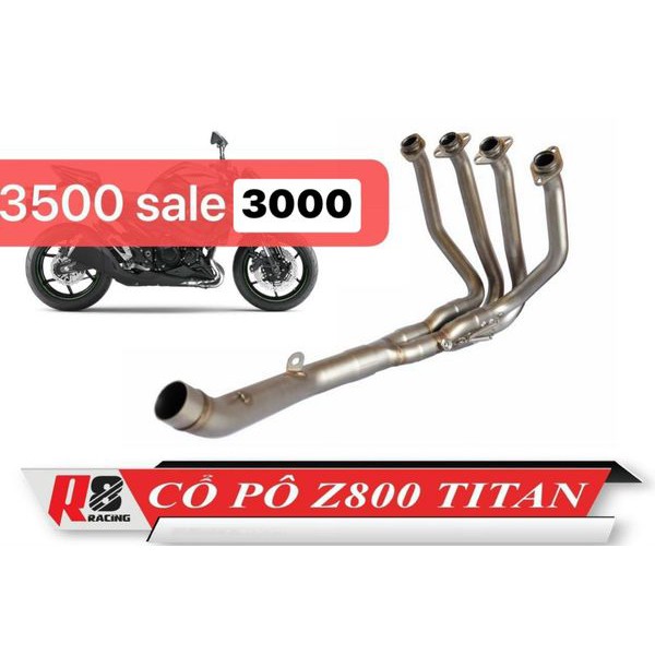 Cổ Pô INOX  KAWASAKI Z1000 - Z900 - Z800 -Z300-CBR250-R3-Z650 Nhập Khẩu