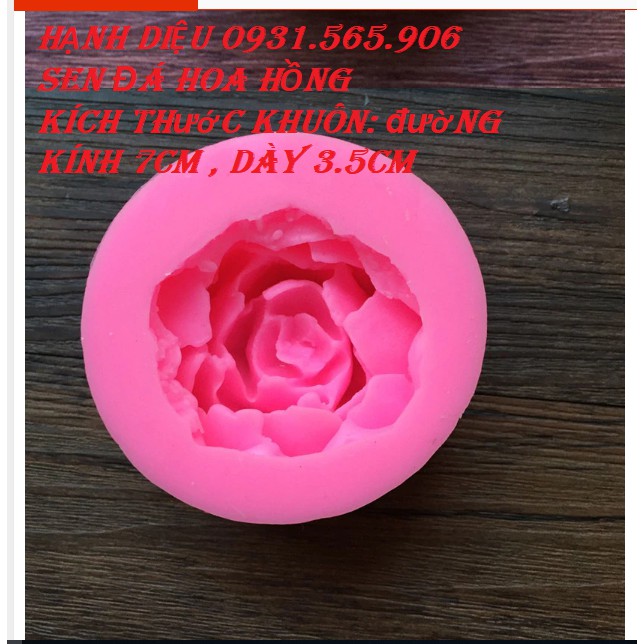 Khuôn Silicone Sen Đá Hoa Hồng