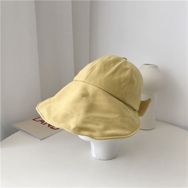 Nón Tai Bèo Vành Rộng Đính Nơ Xinh Xắn Cho Nữ