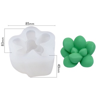 Khuôn Silicone Xương Rồng Sen Đá Ụ 5 Phía 7Cm Cao 5