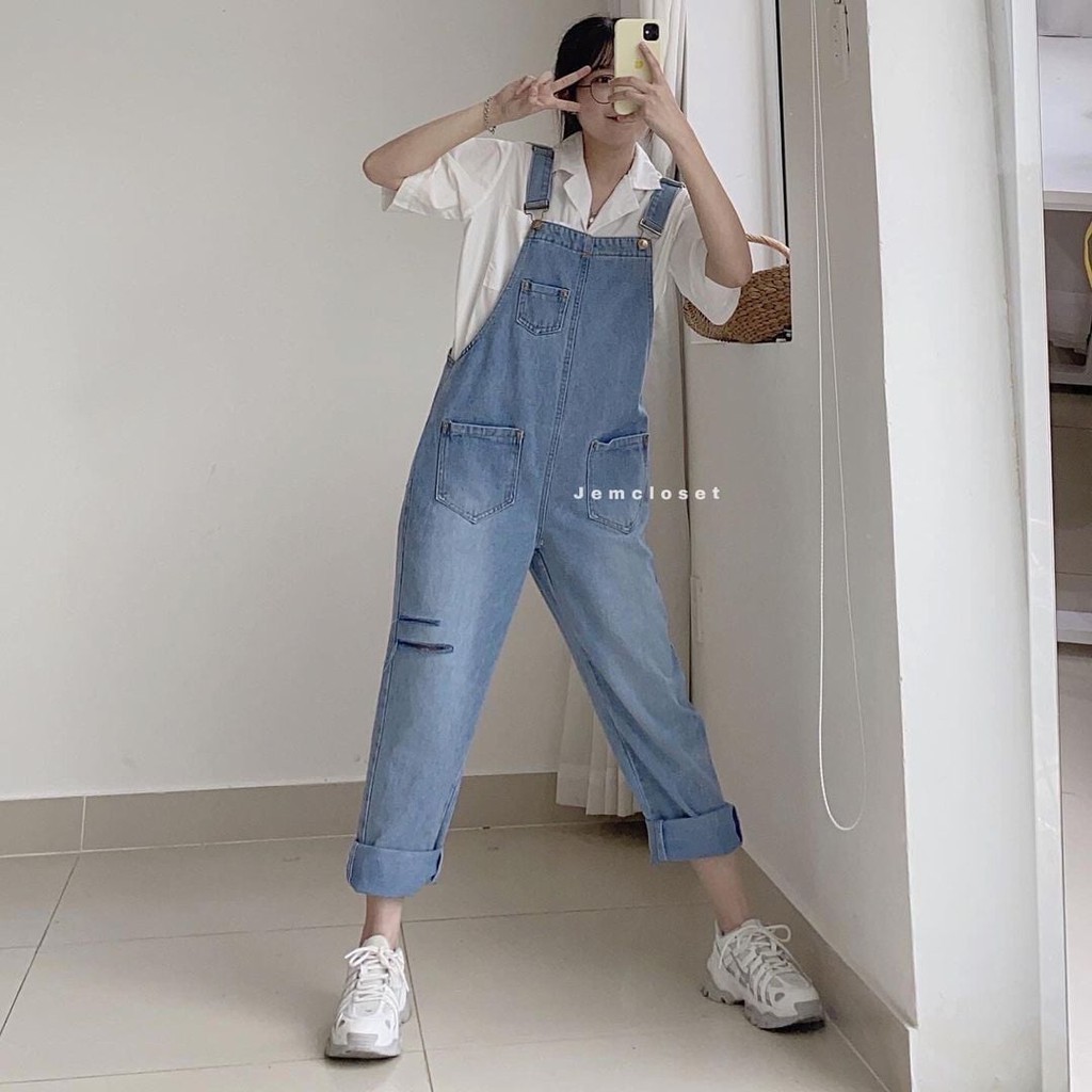 [Mã FADIRECT20 giảm 20K đơn 150K] Quần yếm Jean xanh Bạc - 7121 | BigBuy360 - bigbuy360.vn