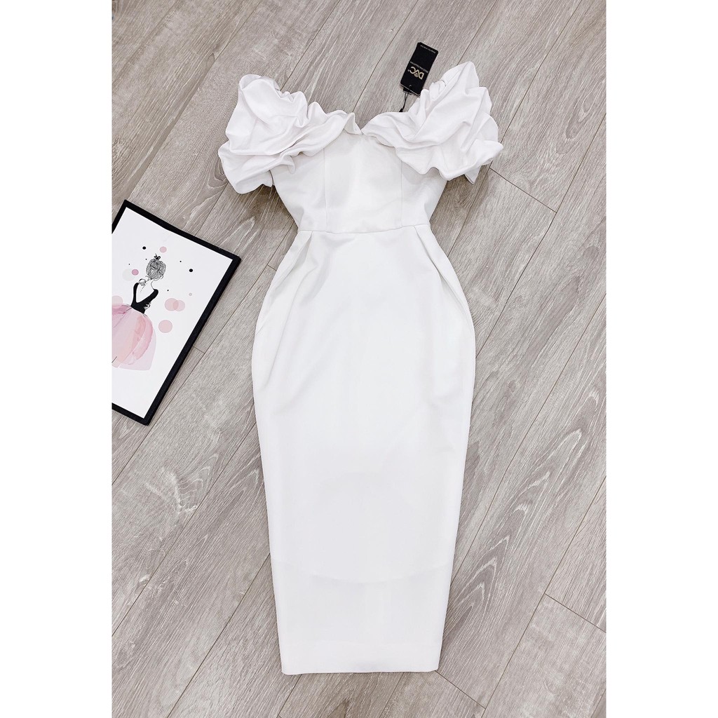 Váy trắng dự tiệc ôm body rất sang V1599 -DVC - MH (ẢNH THẬT) váy thiết kế đầm dự tiệc váy công sở