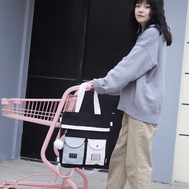 túi vải có hai ngăn