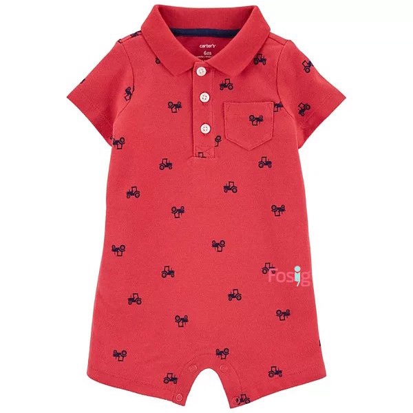 Romper Đùi Bé Trai Cter - Đỏ Xe Công Nông