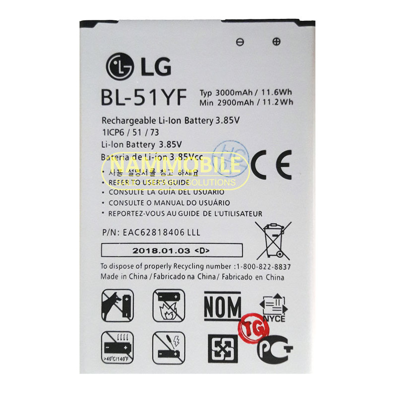 Pin LG G4 H815 F500 H811 BL-51YF 3000mAh Zin chính hãng