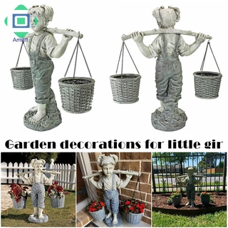 Tượng Cô Gái Nhỏ Xinh Trang Trí Sân Vườn