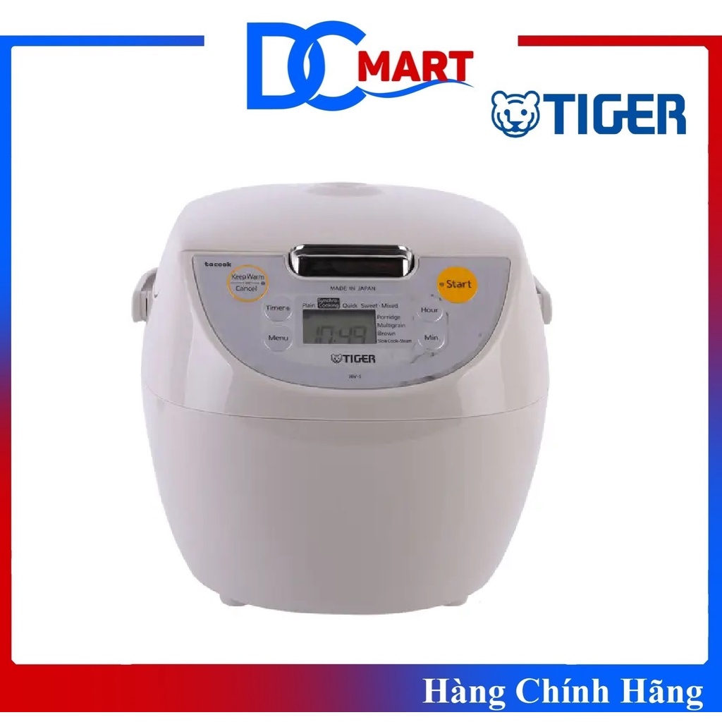 [Mã ELHADEV giảm 4% đơn 300K] Nồi cơm điện tử 1.8 lít Tiger JBV-S18W-Hàng Chính Hãng