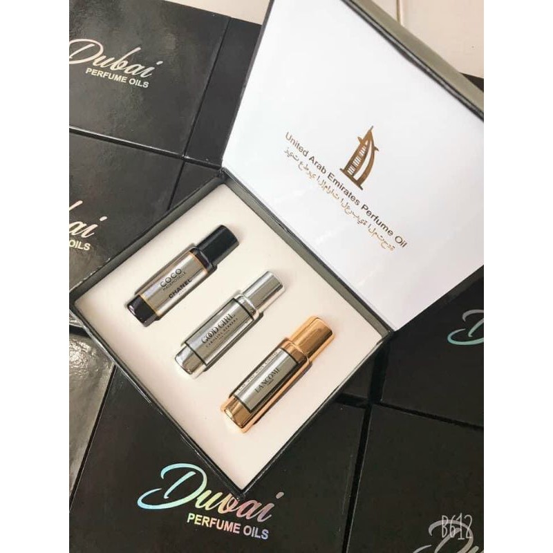 Tinh dầu nước hoa Dubai set 3(Lancome-Goodgirl-Chanel Coco)