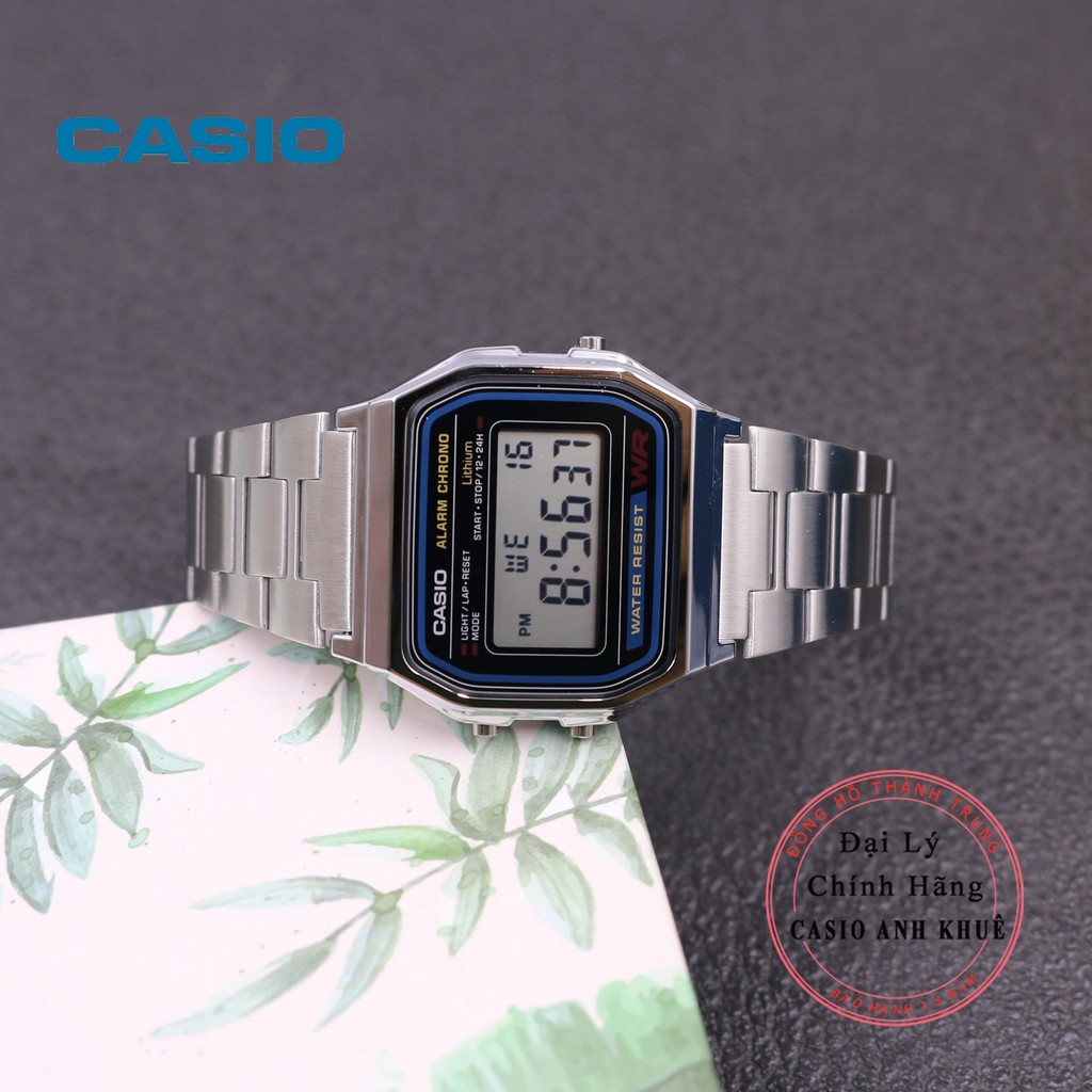 Đồng hồ Unisex Casio Vintage A158WA-1DF dây kim loại