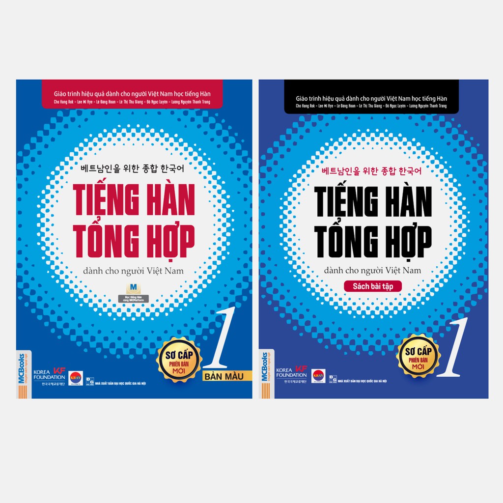 Sách - Tiếng Hàn Tổng Hợp Dành Cho Người Việt Nam - Sơ Cấp 1 và 2 Phiên Bản Mới (3 quyển lẻ tùy chọn) + Sách Bài Tập