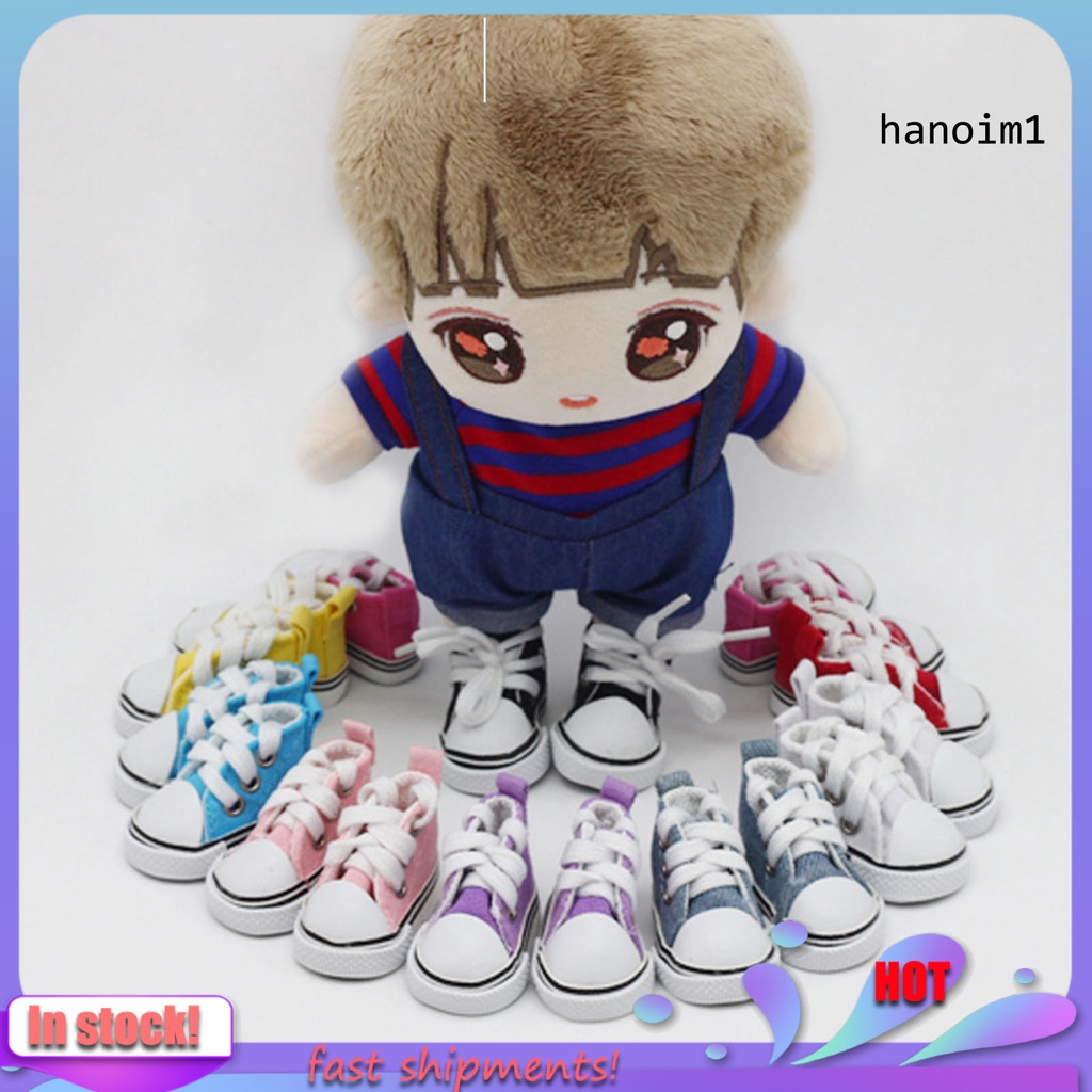 1 Đôi Giày Vải Canvas 5cm Thời Trang Cho Búp Bê
