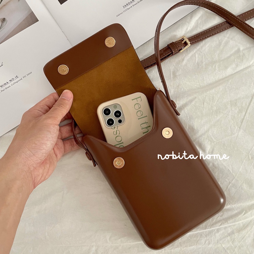 NOOBITA - Túi da hộp chữ nhật đeo chéo 7734