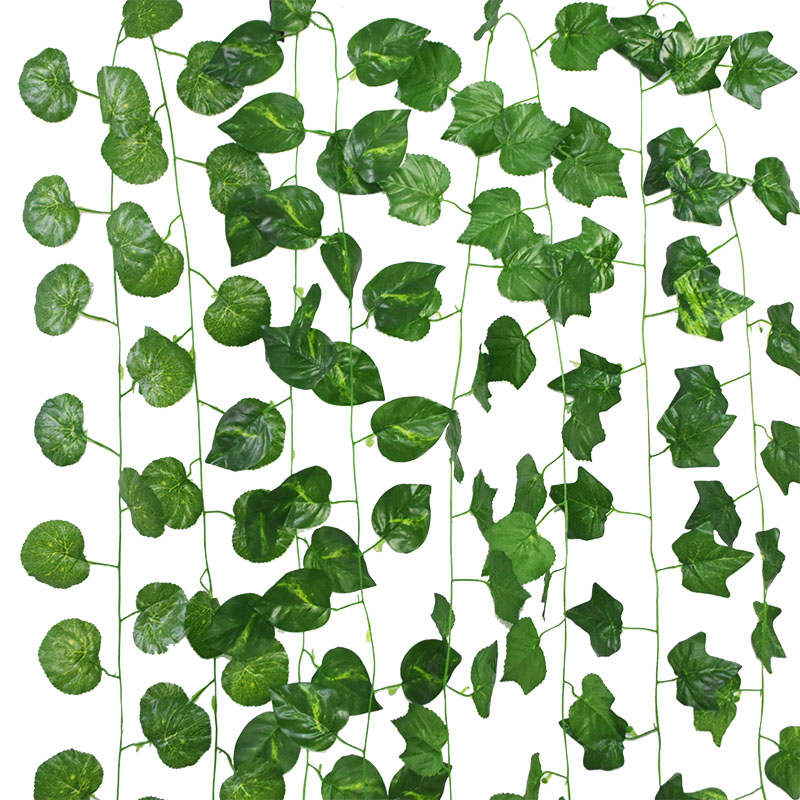 210CM Long artificial plant green lvy leaves/Hanging ivy leaf plants vines/DIY Plant for home garden party decor