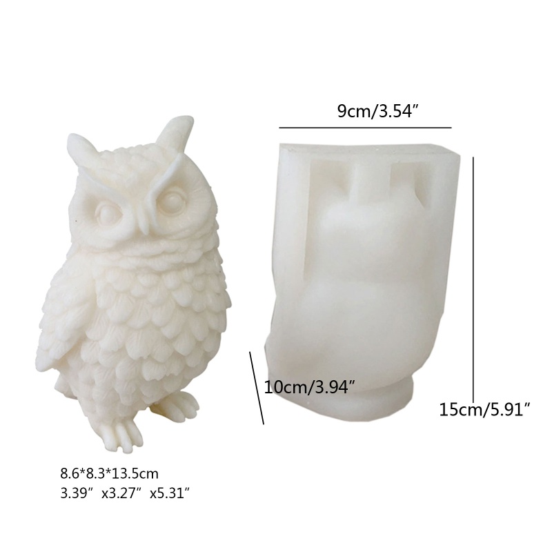 Khuôn Silicone Tạo Hình Chim Cú 3D Trang Trí Tiệc Cưới / Sinh Nhật DIY